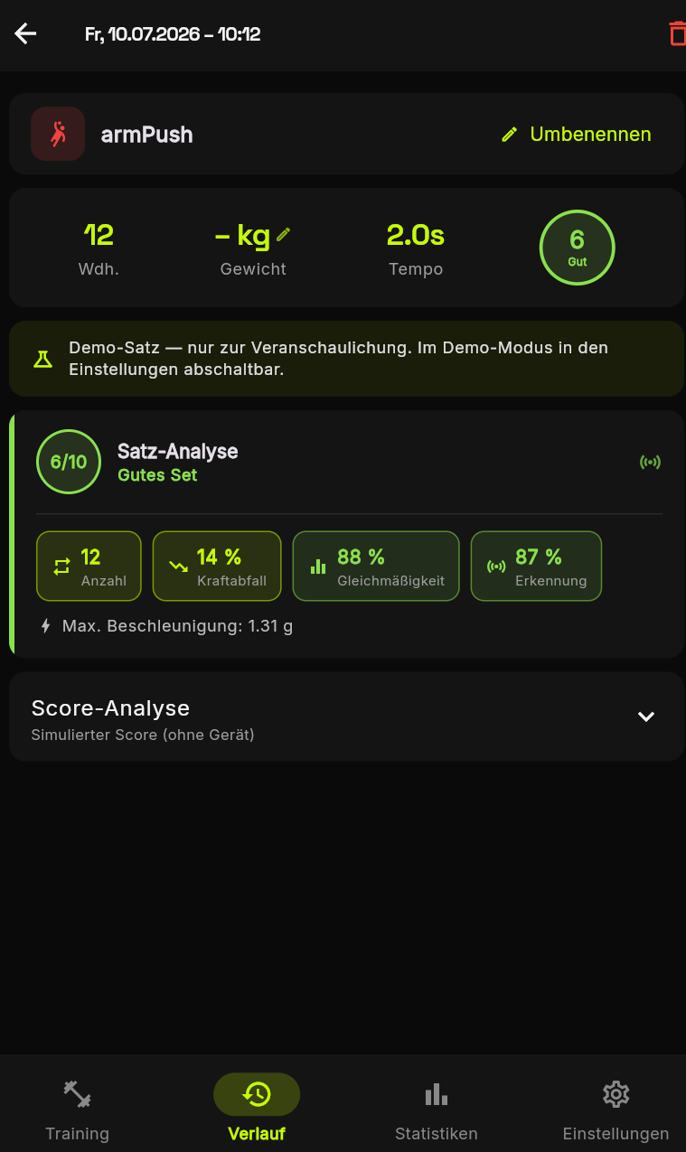 REP12 App, Satz-Analyse